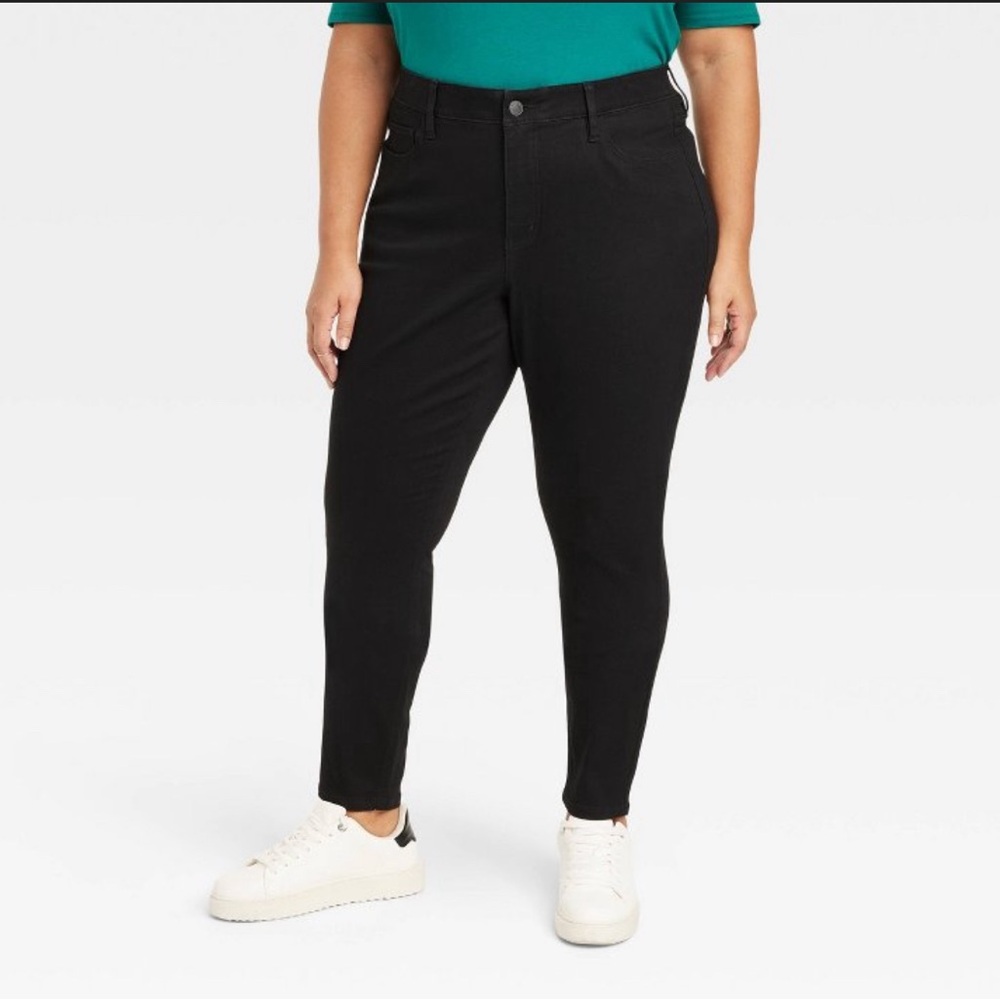 Ava & Viv Women’s Plus Size High Rise Skinny Jean Black Size 20W NWOT